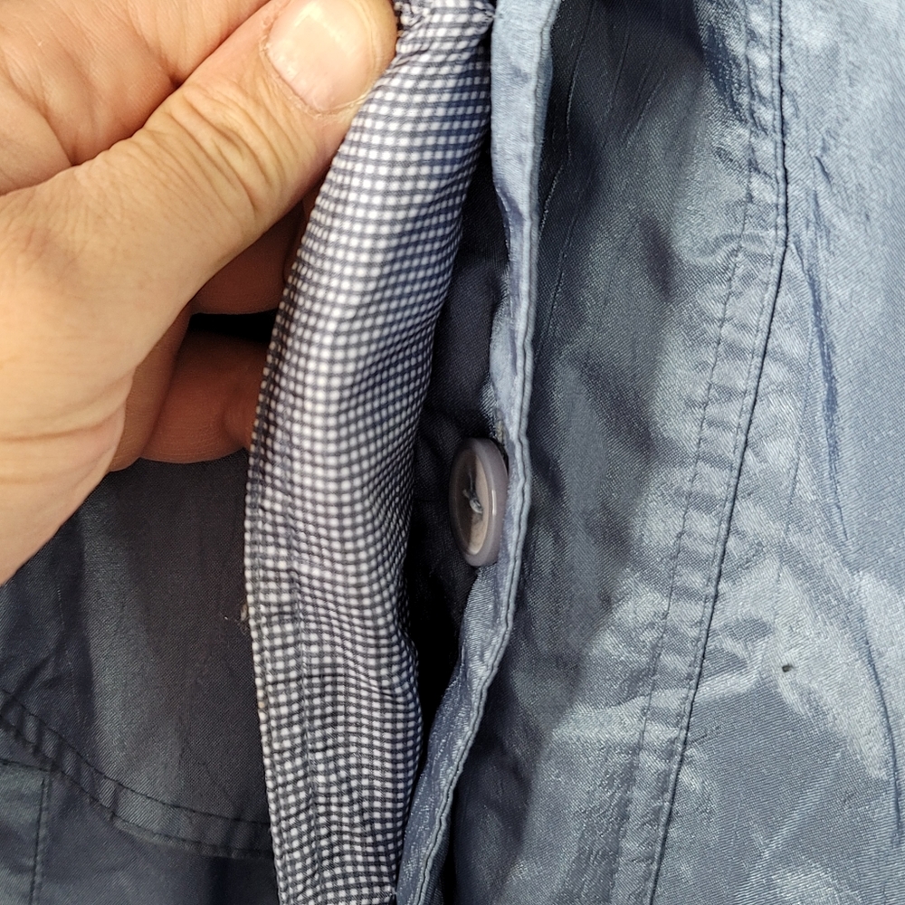 British Mist Full Length Light Blue Vintage Spring Rain Trench Coat Women's 3/4 - Picture 16 of 16